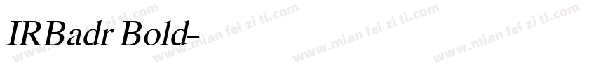 IRBadr Bold字体转换